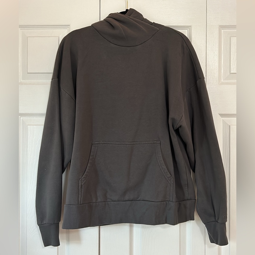 Grey sweatshirt with high neck